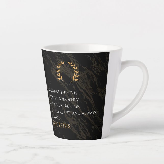 Caneca De Café Latte Receita por Grandeza de Epictetus (Direita)