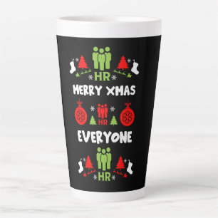 Caneca De Café Latte Recursos Humanos Papais noeis Feios Presentes Xmas