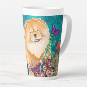 Caneca De Café Latte RED-GINKGO CHOW- Latte Mug