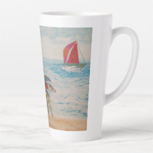 Caneca De Café Latte Red Sails Latte Mug
