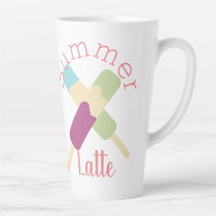 Caneca De Café Latte Redemoinhos de Sorvete de Verão Fofo