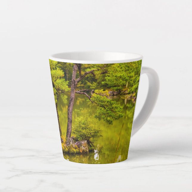 Caneca De Café Latte Reflexões (Ângulo direito)