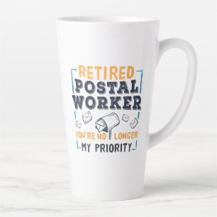Caneca De Café Latte Reforma de Trabalhador dos Correios Não é Minha Pr