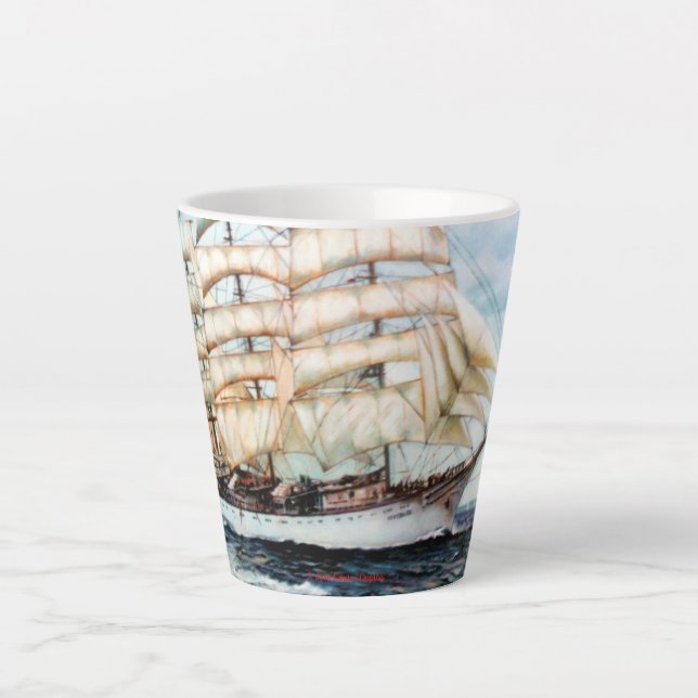 Caneca De Café Latte Regata Cutty Sark (Frente)