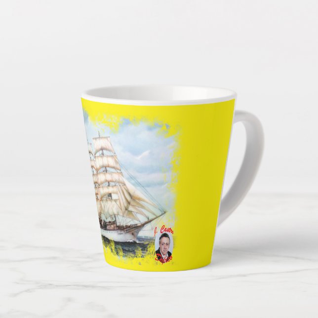 Caneca De Café Latte Regata Cutty Sark (Ângulo direito)
