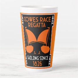 Caneca De Café Latte Regata de Iate da Ilha de Wight Cowes