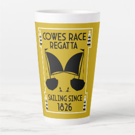 Caneca De Café Latte Regata de Iate da Ilha de Wight Cowes