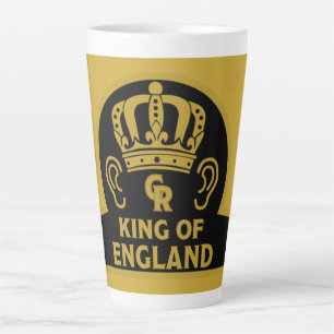 Caneca De Café Latte Rei Charles British Royal Crown Large Coffee Mug