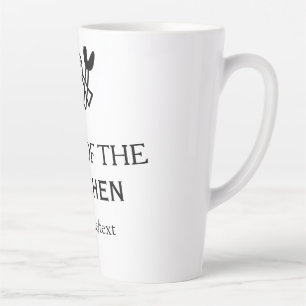 Caneca De Café Latte Rei do chef de cozinha adicionar nome coroa ha