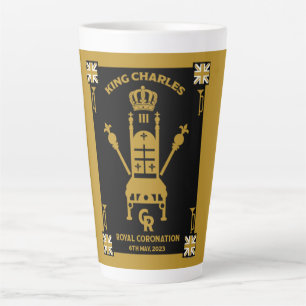 Caneca De Café Latte Rei Real Britânico Charles III