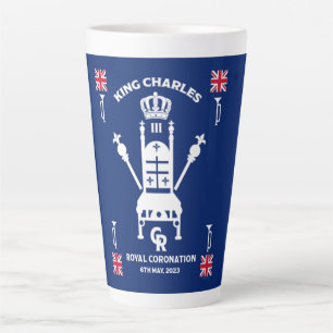 Caneca De Café Latte Rei Real Britânico Charles III