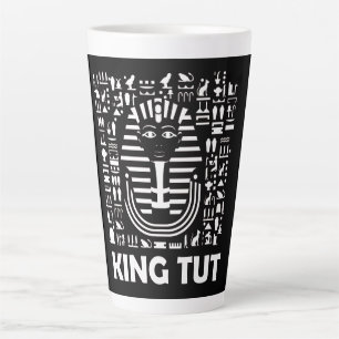 Caneca De Café Latte Rei tut faraó egípcio Alfabeto Hieroglífico