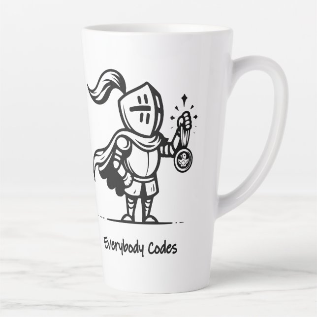 Caneca De Café Latte Reino da Algorithmia Latte Mug (Direita)