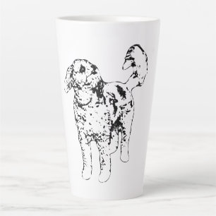 Caneca De Café Latte Renderização de Tinta Suave