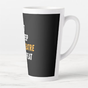 Caneca De Café Latte Repetir a Atriz do Sono - Gráfico Musical Engraçad