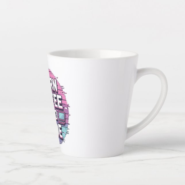 Caneca De Café Latte Repetir o código de latência - Programador minimal (Direita)