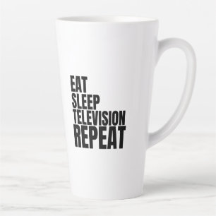 Caneca De Café Latte repetir televisão de dormir