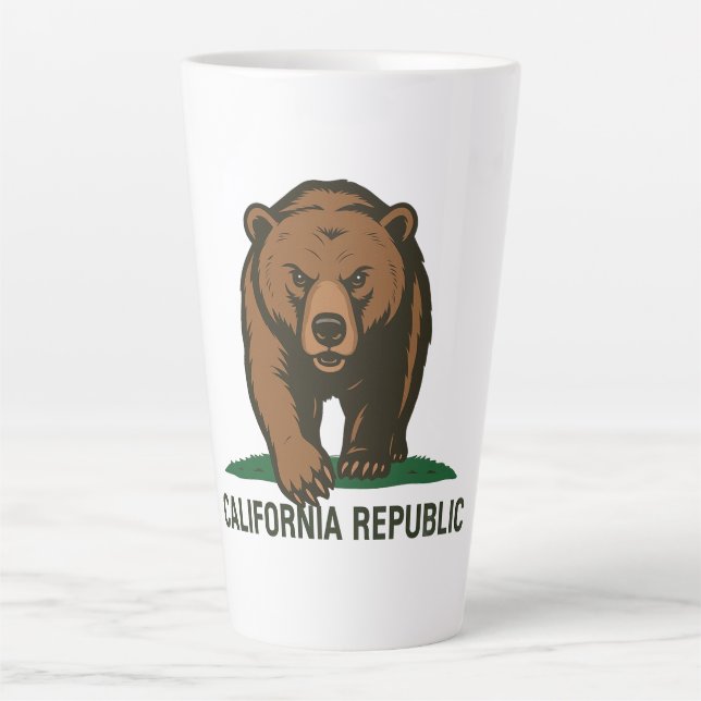 Caneca De Café Latte República da Califórnia (Frente)