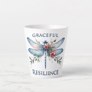 Caneca De Café Latte Resiliência Graciosa - Dragonista Artístico