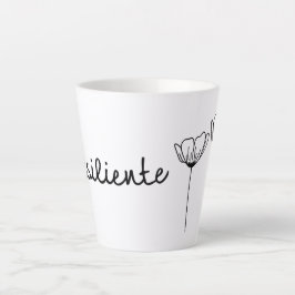 Caneca De Café Latte Resiliente Flores Latte Mug