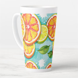 Caneca De Café Latte Respingo de Citros