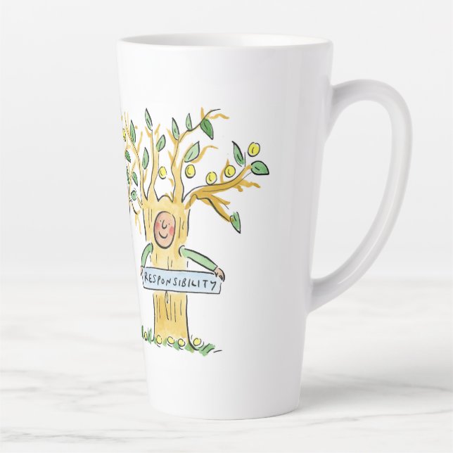 Caneca De Café Latte Responsabilidade social das empresas (Direita)