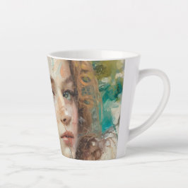 Caneca De Café Latte Retrato da abstrato