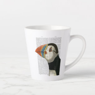 Caneca De Café Latte Retrato de Puffin