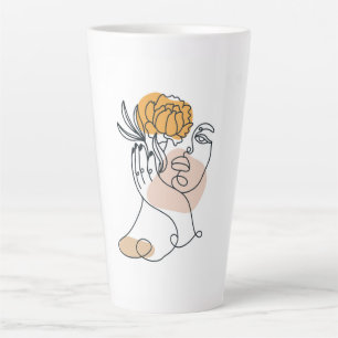 Caneca De Café Latte Retrato feminino