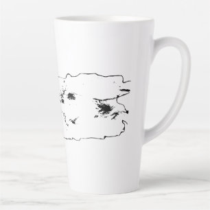 Caneca De Café Latte Retriever dourado em linha ousada graça