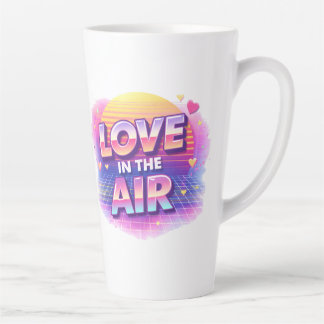 Caneca De Café Latte Retro 80's Love In The Air Valentine Lover Candle