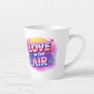 Caneca De Café Latte Retro 80's Love In The Air Valentine Lover Candle