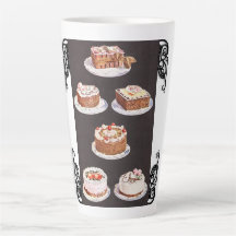 Retro decorativo de glacés de bolos de sobremesas