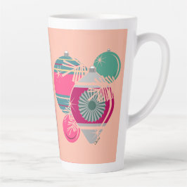 Caneca De Café Latte Retro Shiny Brite Ornaments Christmas