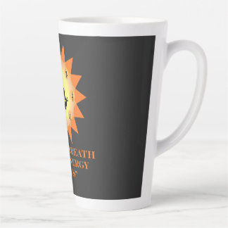 Caneca De Café Latte Retro Yoga Quote Powered by Breath (