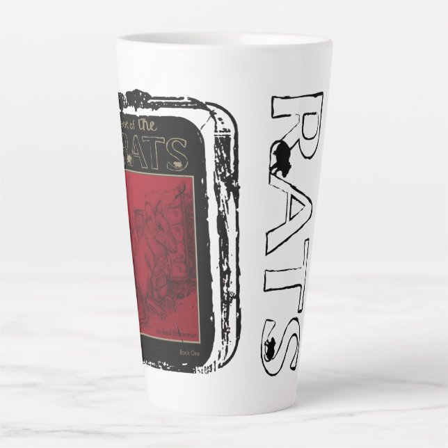 Caneca De Café Latte revista Blitzerman dos ratos Latte Mug (Frente)