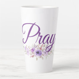 Caneca De Café Latte Reze o Flor de Cotação Inspiracional