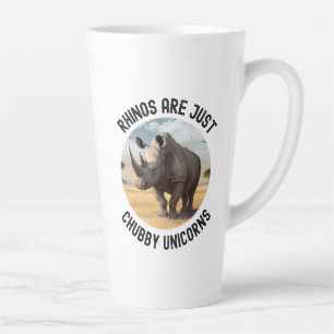 Caneca De Café Latte Rhinos São Apenas Chubby Unicorns Latte Mug