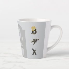 Caneca De Café Latte RICH Latch Mug Abstrato Trend Interior Decor Black