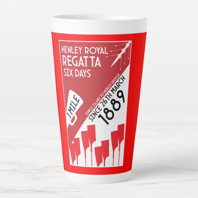 Caneca De Café Latte Rio Thames Regatta (Frente)