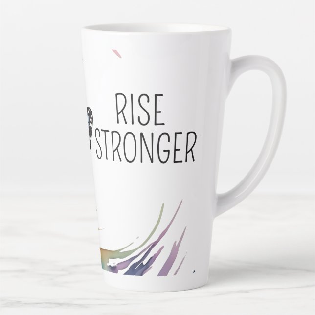 Caneca De Café Latte Rise Stronger Themed (Direita)