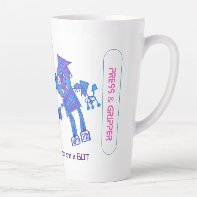 Caneca De Café Latte Robot Press & Gripper Latte Mug (Direita)