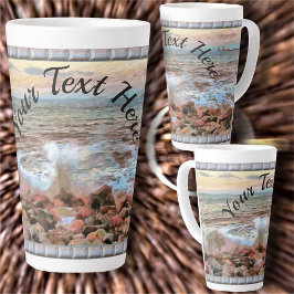 Caneca De Café Latte Rocky Waves 0742
