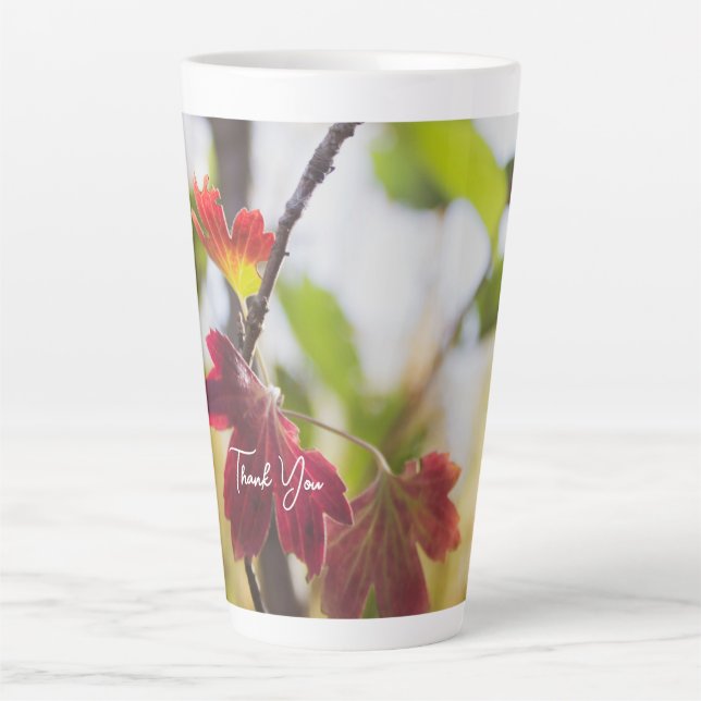 Caneca De Café Latte Romantic Flower Boho – Botanical Fantasy Thanks (Frente)