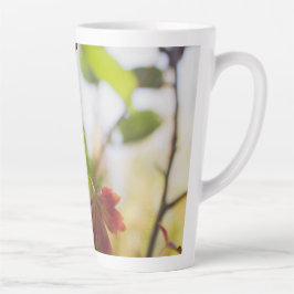 Caneca De Café Latte Romantic Flower Boho – Botanical Fantasy Thanks
