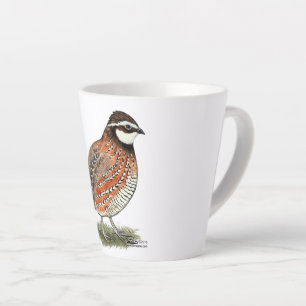 Caneca De Café Latte Rooster Bobwhite Quail