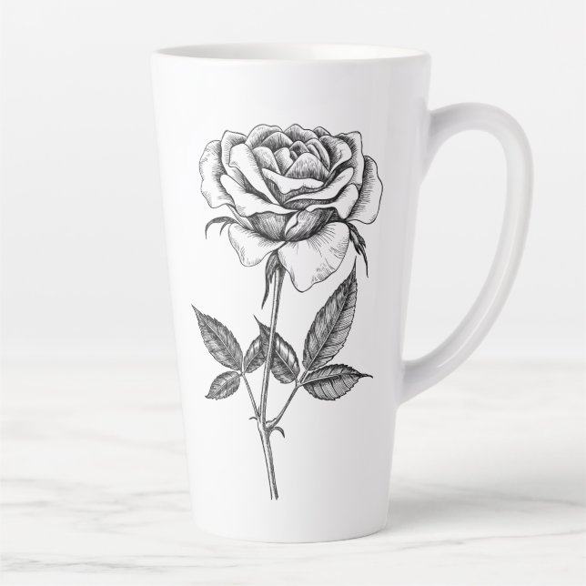 Caneca De Café Latte Rosa (Direita)