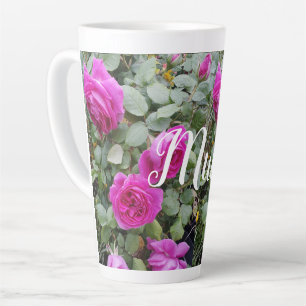 Caneca De Café Latte Rosa de Flor bonito Rosa Vintage de Flor, Mãe de N