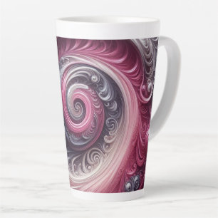 Caneca De Café Latte Rosa e Roxo Simples Abstrato moderno