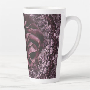 Caneca De Café Latte Rosa Mandala